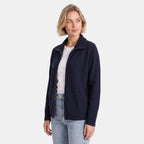Women's Cardigan with Funnel Neck and Zip Front