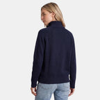Women's Cardigan with Funnel Neck and Zip Front
