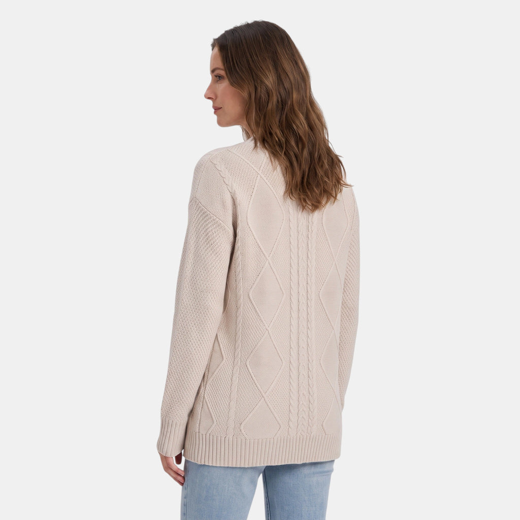 Women's Cardigan with V Neck and Button Front