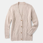 Women's Cardigan with V Neck and Button Front