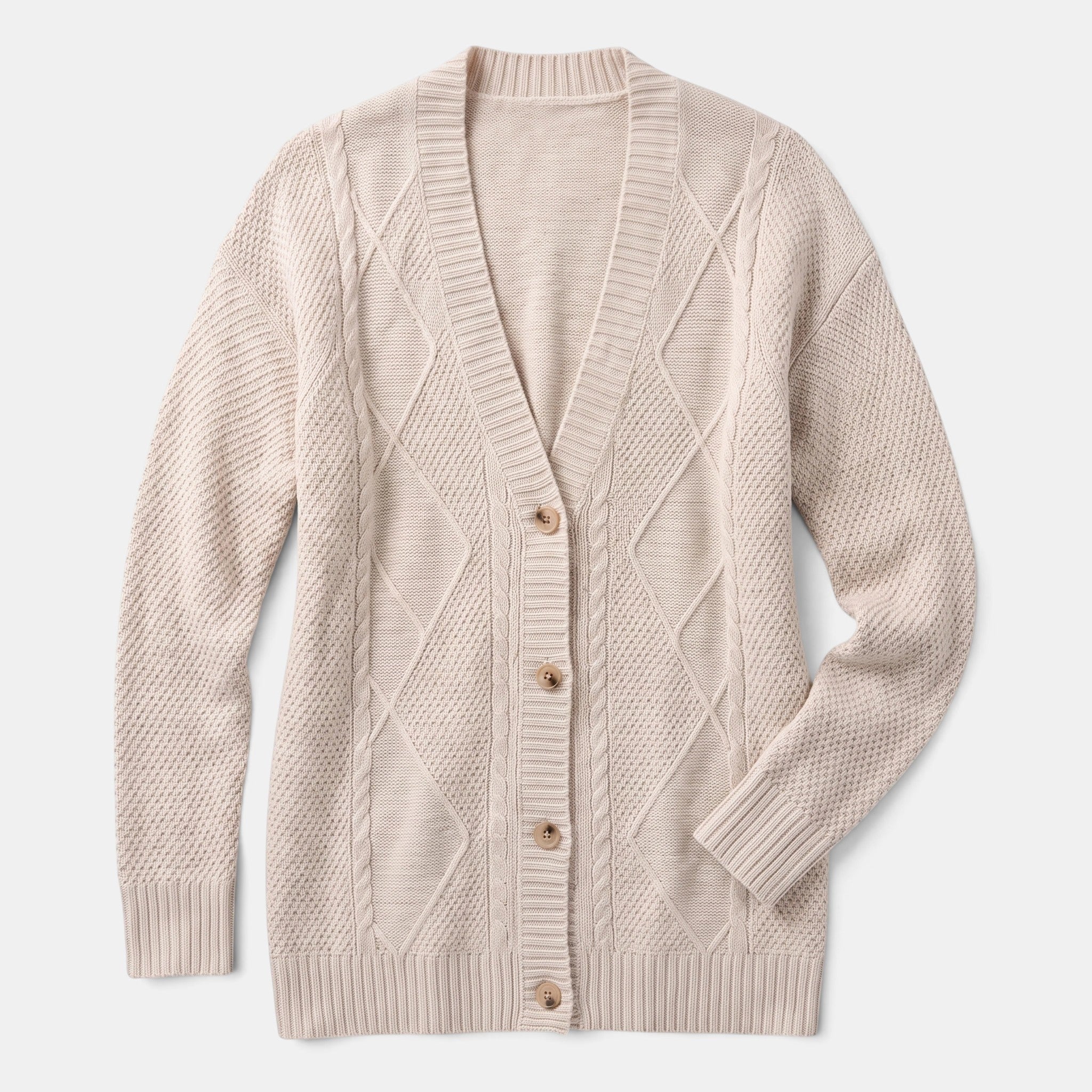 Women's Cardigan with V Neck and Button Front