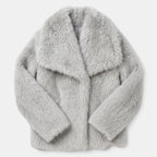 Women's Jacket with Oversized Collar and Long Sleeves