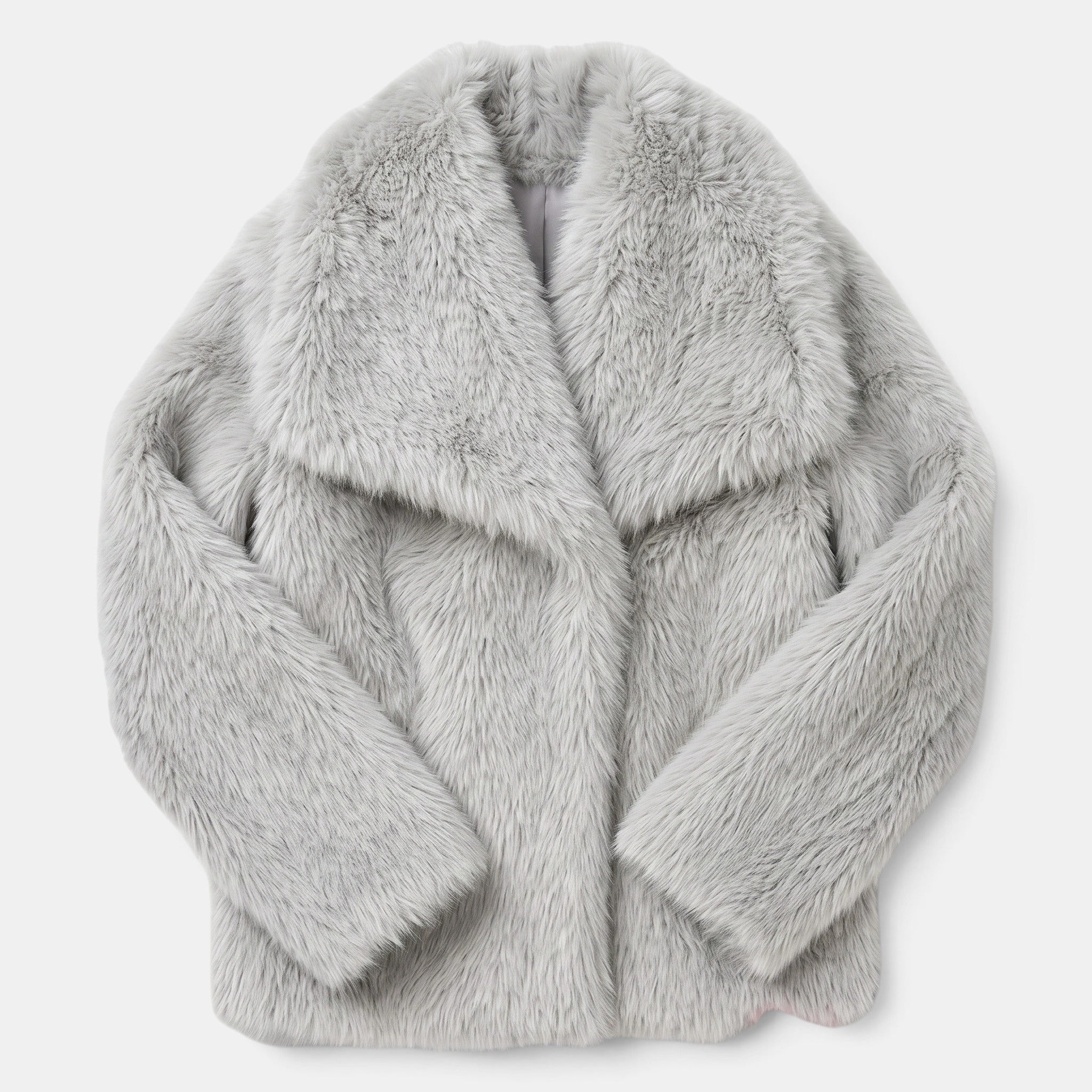Women's Jacket with Oversized Collar and Long Sleeves