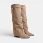 Women's Knee High Boots with Flap Detail and Block Heel SnugBubs Australia
