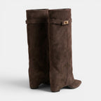 Women's Knee High Boots with Flap Detail and Block Heel SnugBubs Australia