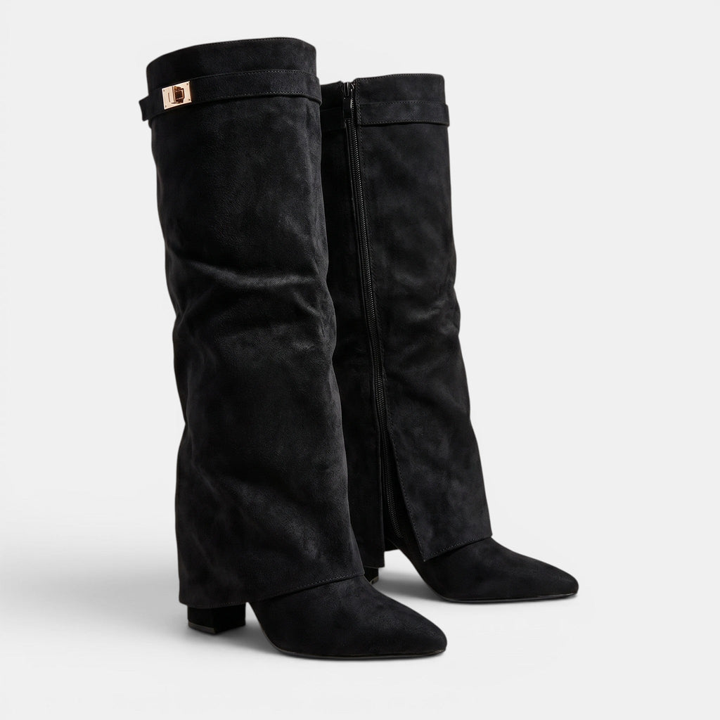 Women's Knee High Boots with Flap Detail and Block Heel SnugBubs Australia
