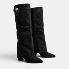 Women's Knee High Boots with Flap Detail and Block Heel SnugBubs Australia