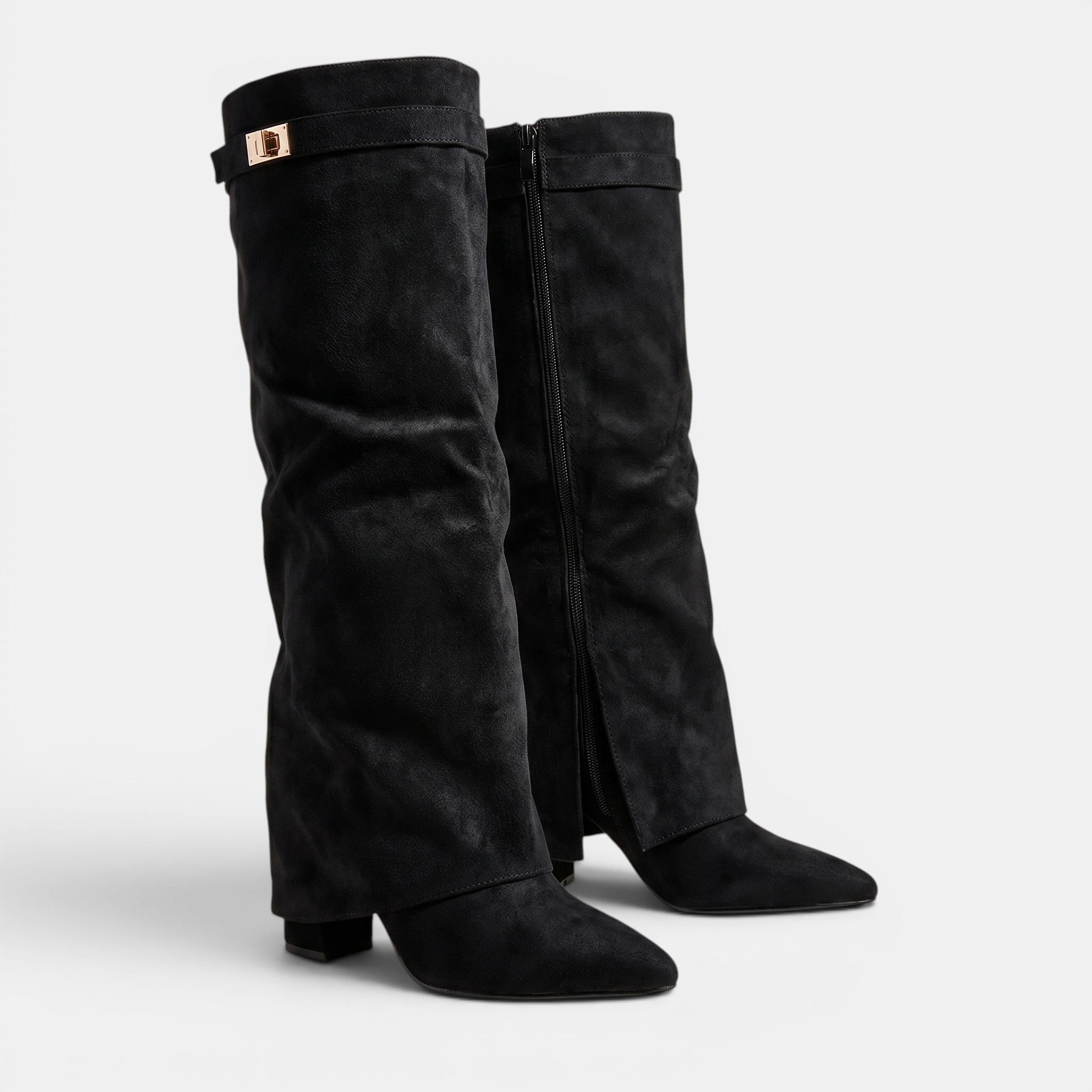 Women's Knee High Boots with Flap Detail and Block Heel SnugBubs Australia