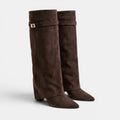 Women's Knee High Boots with Flap Detail and Block Heel SnugBubs Australia