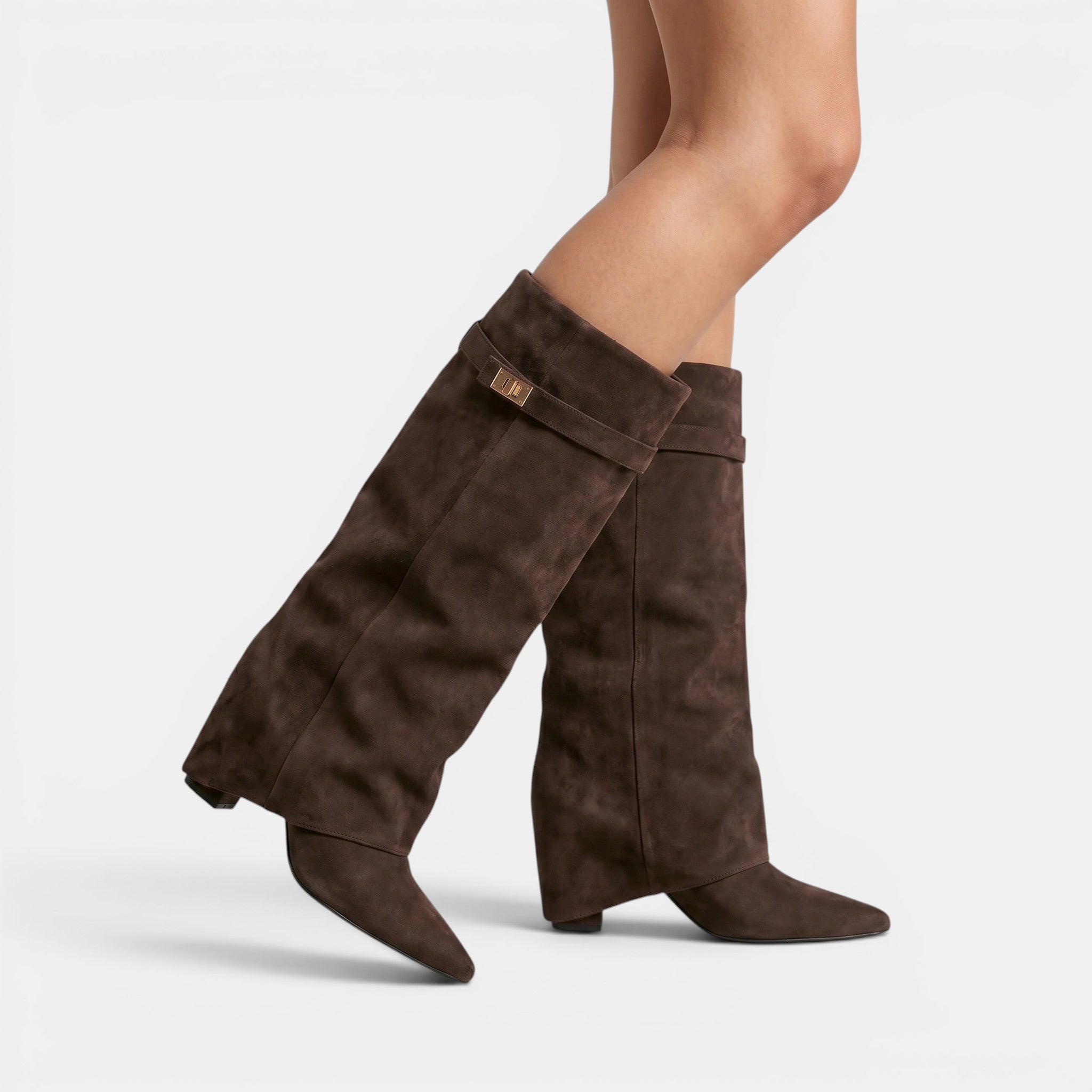 Women's Knee High Boots with Flap Detail and Block Heel SnugBubs Australia