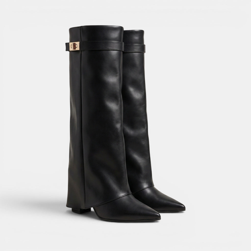 Women's Knee High Boots with Flap Detail and Block Heel SnugBubs Australia