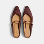 Women's Mules with Pointed Toe and Buckle Strap