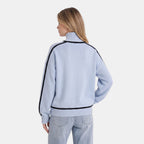Women's Sweater with Roll Neck and Contrast Trim