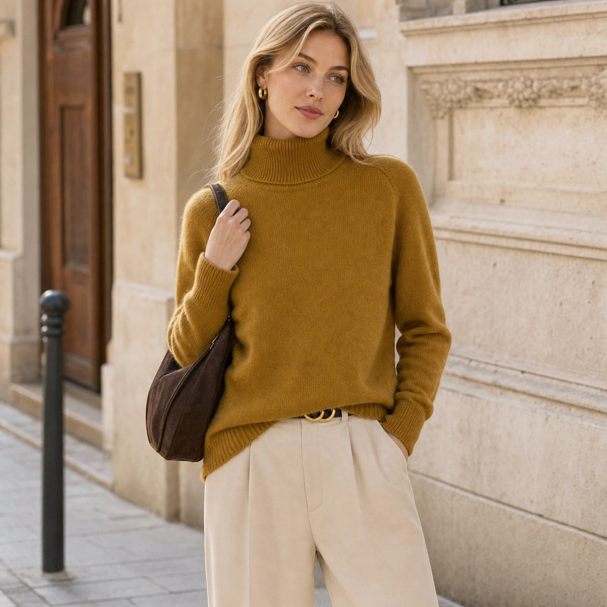 Women's Turtleneck Jumper with Long Sleeves