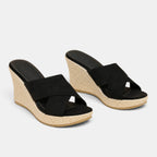 Women's Wedge Sandals with Crisscross Straps and Open Toe