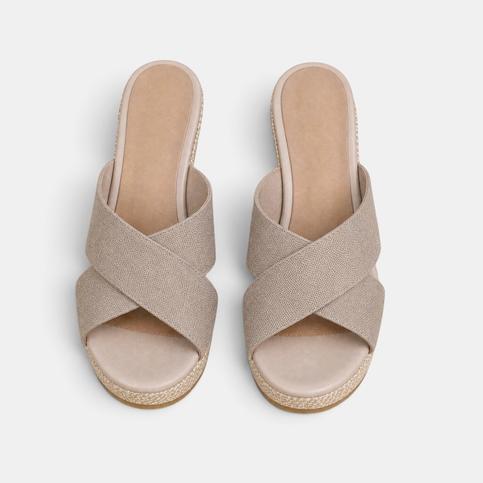 Women's Wedge Sandals with Crisscross Straps and Open Toe