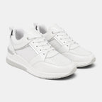 Women's Wedge Sneakers with Thick Sole and Lace Up Closure